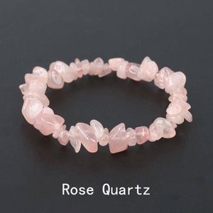 Natural Stone Stretch Bracelet - Rose Quartz